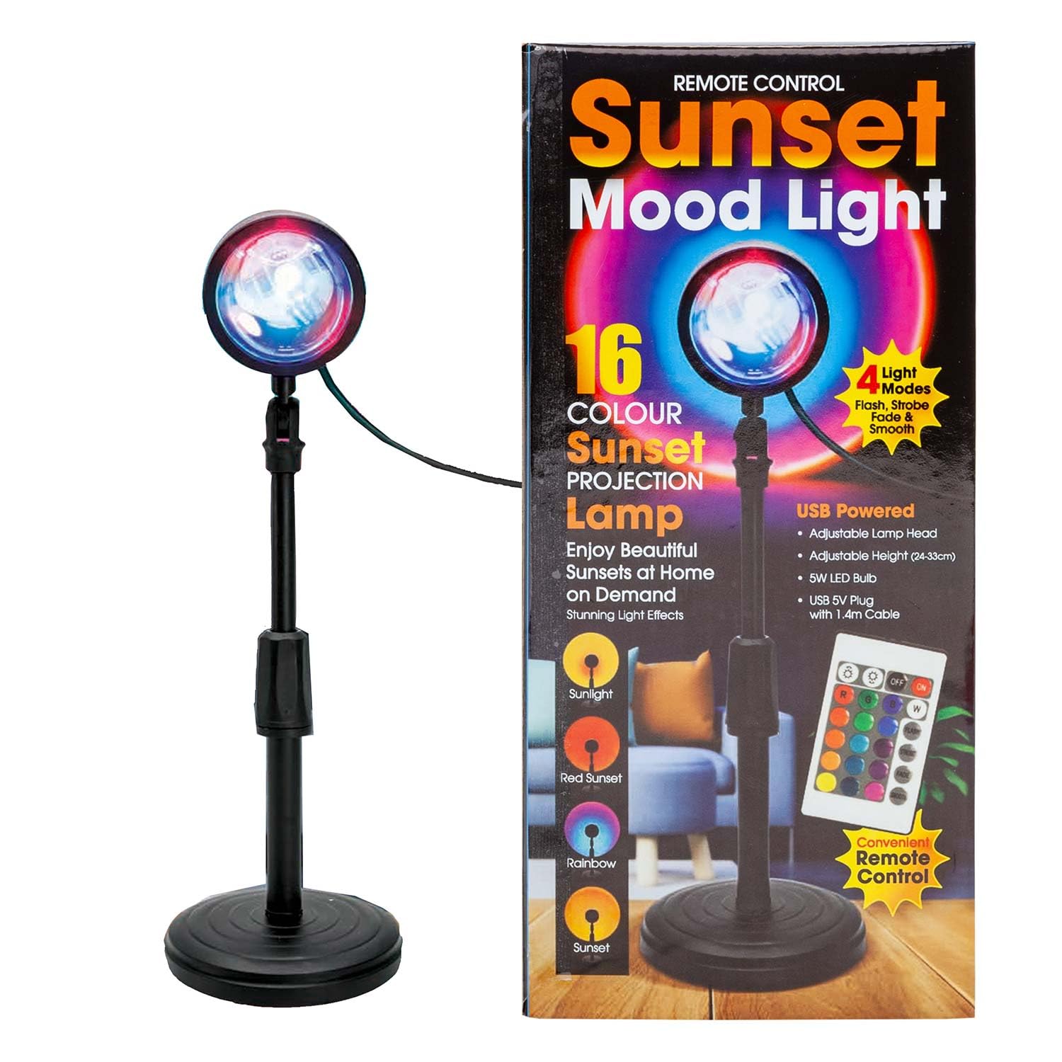 VFM - Sunset Mood Light With Remote Control and Functions
