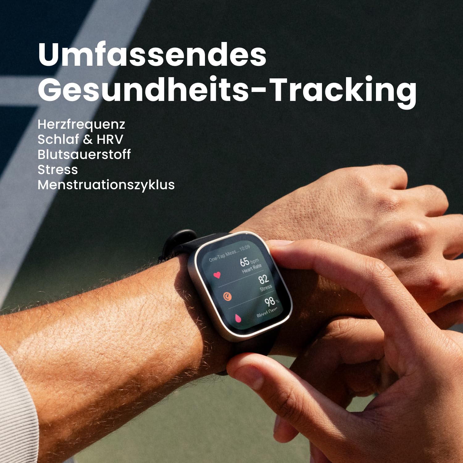 Amazfit Bip Max 50mm Smartwatch, 2.07" AMOLED-Display, 20 Tage Akkulaufzeit, GPS, 4GB Speicher, Offline-Karten, Fitness-Tracker, Hybrid Training, 150+ Sportmodi, HYROX-Modus, 5ATM für Android & iPhone 9