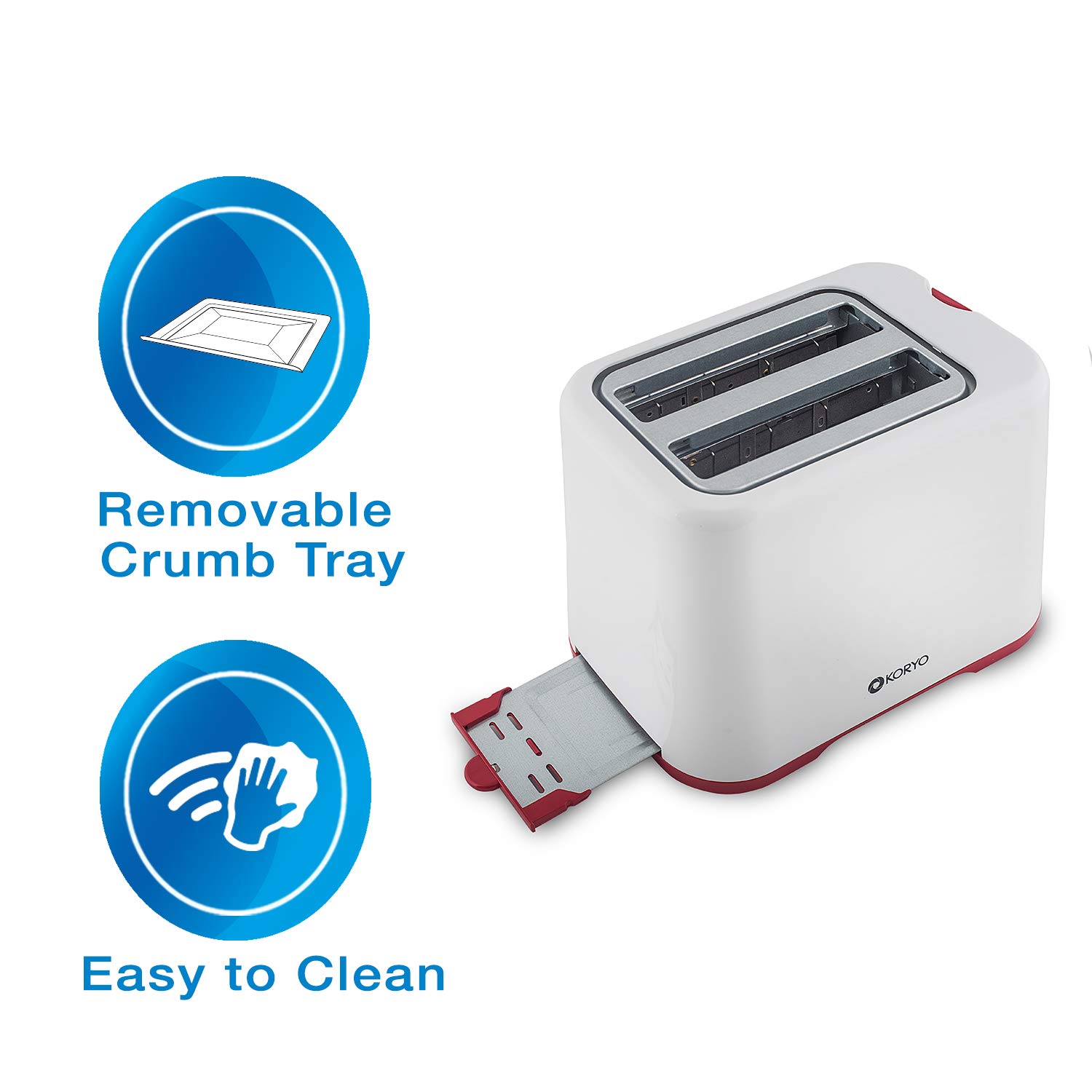 Best Popup Toaster 750 Watt 2 slice capacity Removable Crumb Tray