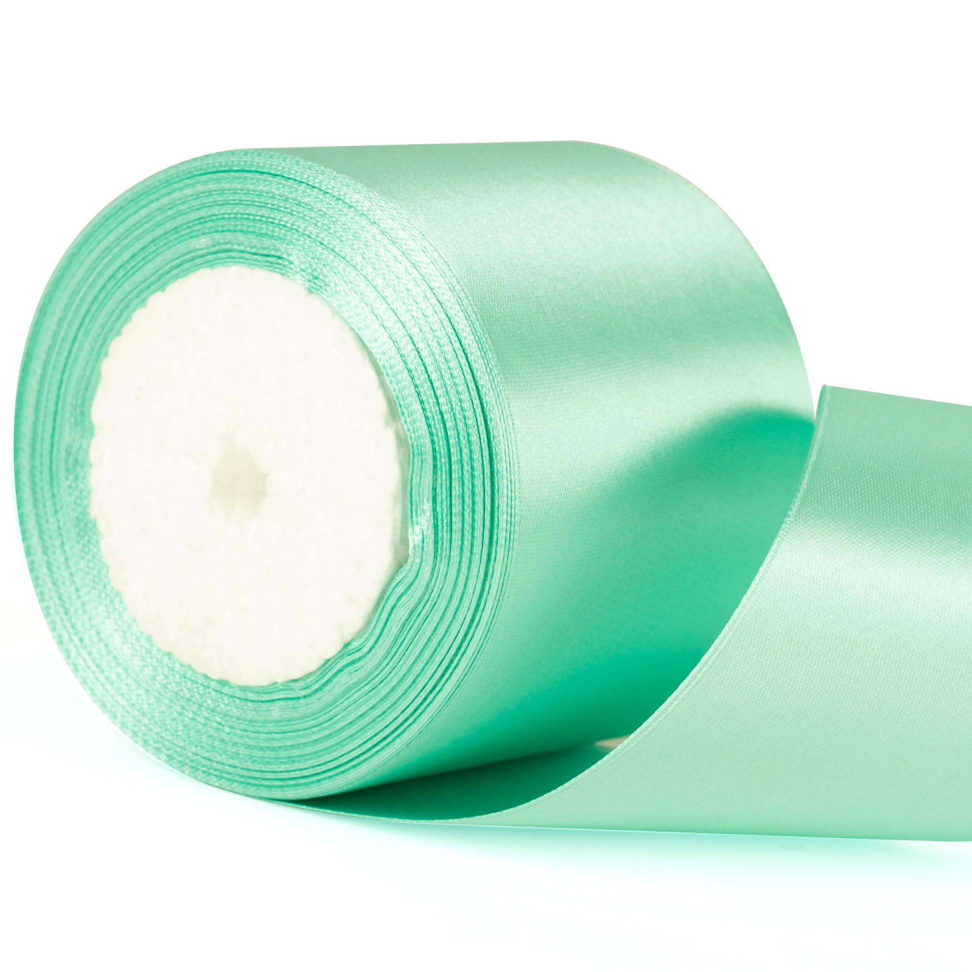 75mm Wide Teal Blue Thick Ribbon for Gift Wrapping 22m, Thick Turquoise Ribbons Fabric Satin Ribbon for Present Wrapping Christmas Florist Bouquet Cake Hair Bow Crafting Wedding Car Decoration