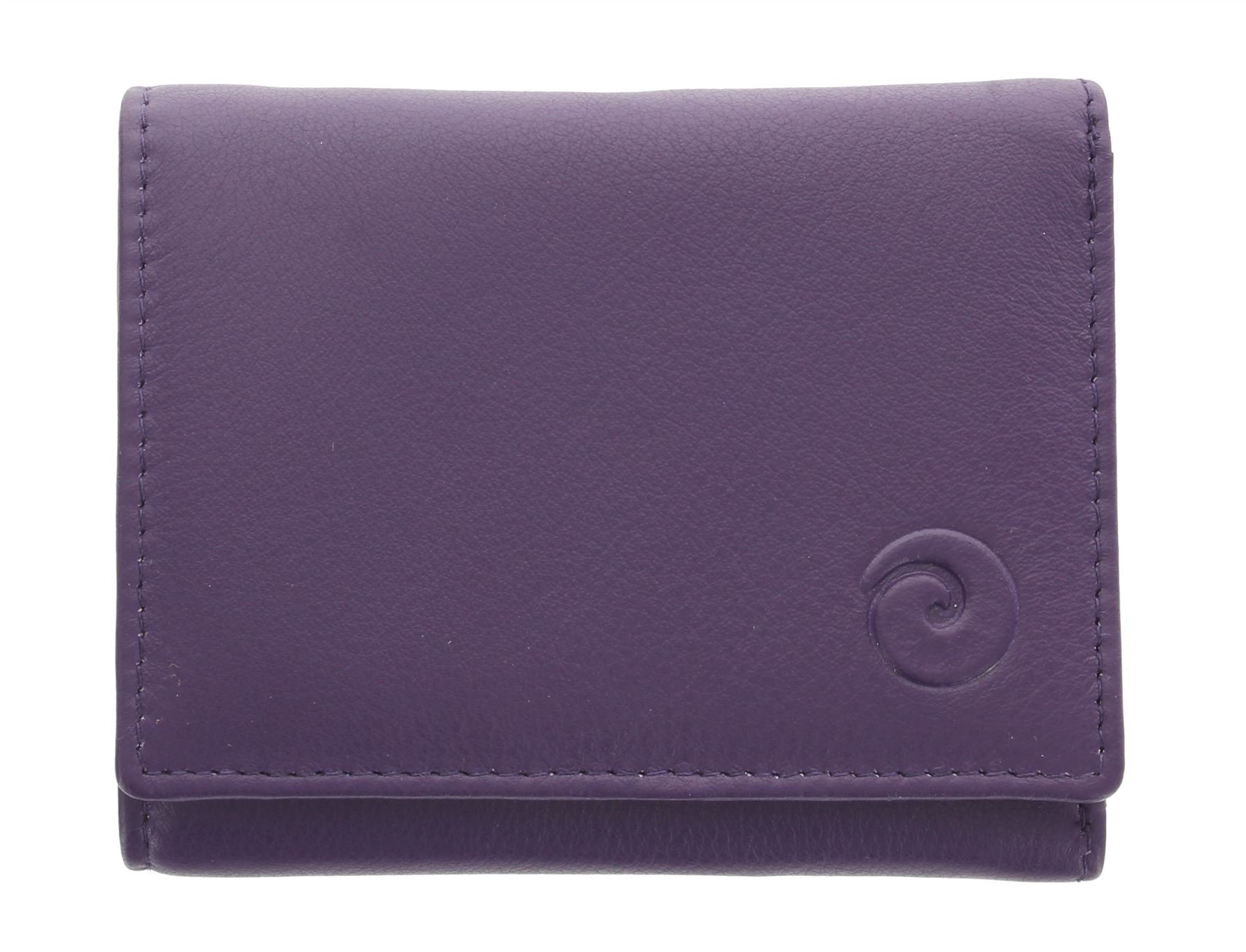 Mala Leather Origin Collection Compact Leather Purse with RFID Protection 3273_5 Purple