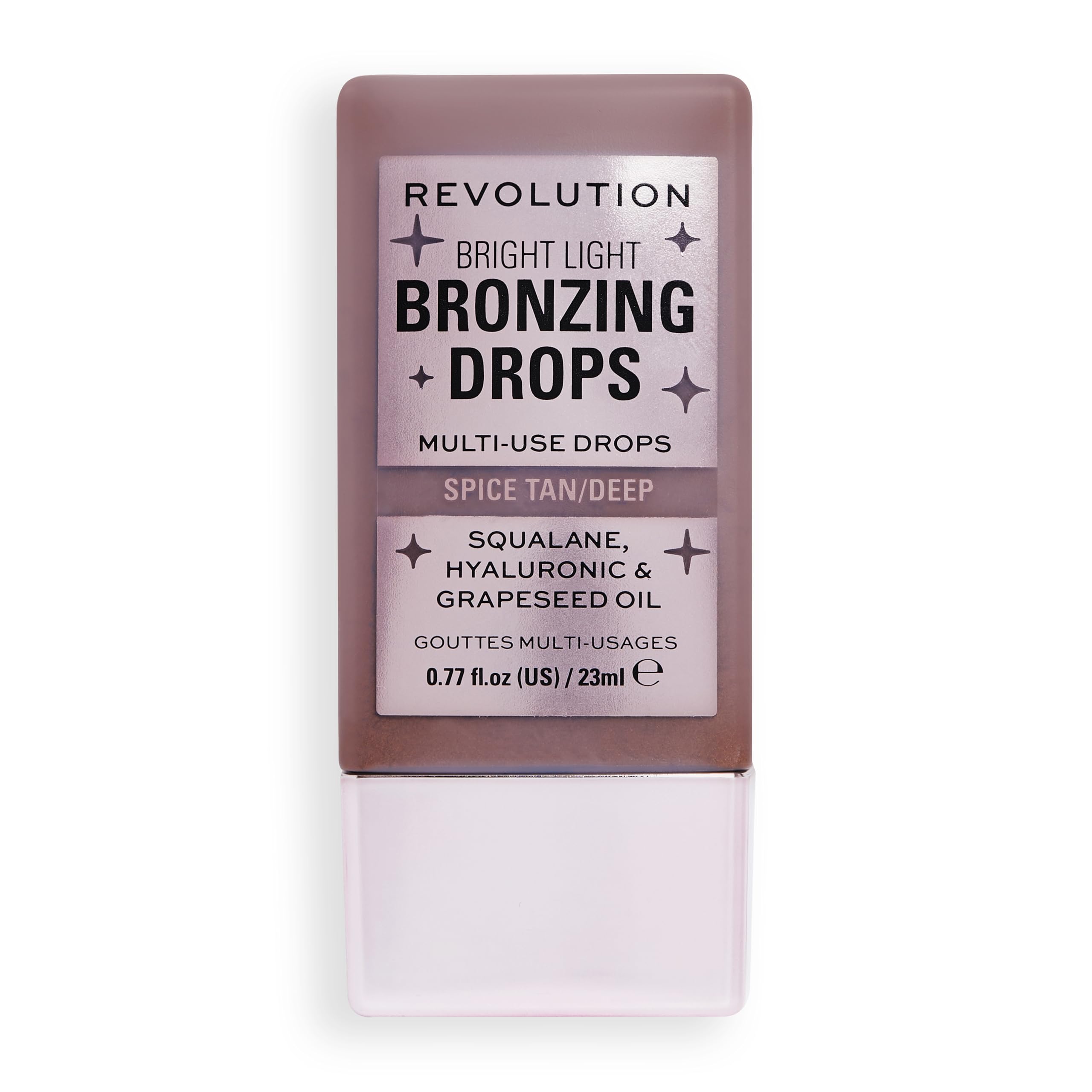 Makeup Revolution, Bright Light Bronzing Drops with Hyaluronic Acid, Sun-Kissed Finish, Deep Bronze Spice, 23ml