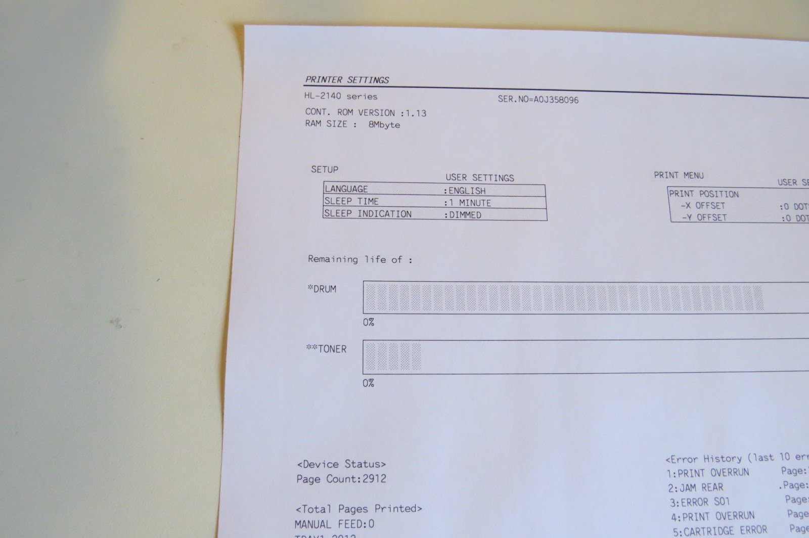 Brother HL-2140 Laser Printer
