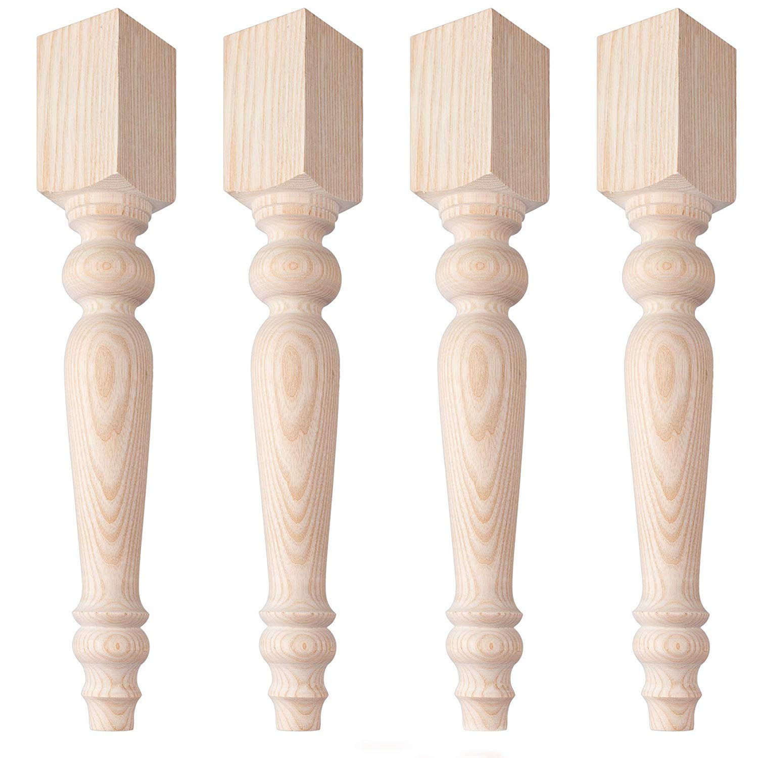 Buy 16 Inch Unfinished Farmhouse Bench Legs Dining Table Set of 4 DIY