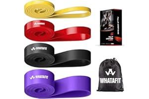WHATAFIT Resistance Bands Set, Pull Up Assistance Bands - Workout Bands Exercise Bands - Resistance Bands for Working Out, Chin Ups, Powerlifting, Home Workouts