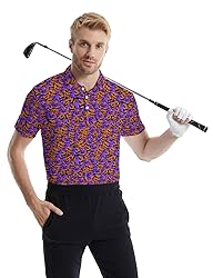 Xdceu Men's Skull Polo Shirts Hawaiian Golf Polo
