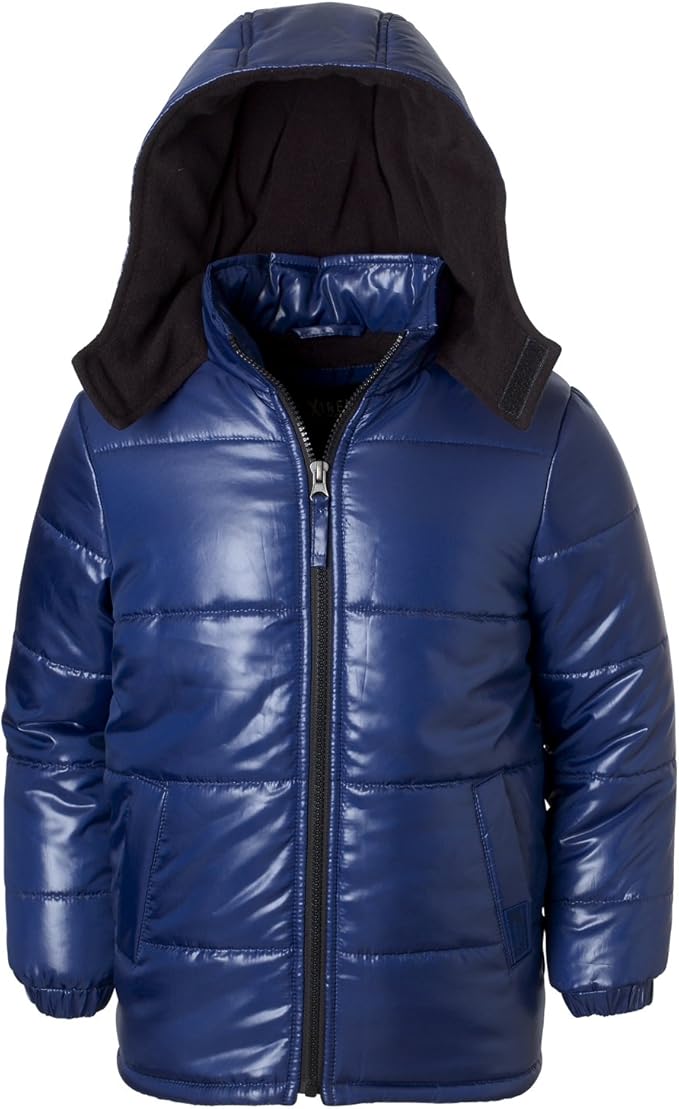 iXTREME Shiny Puffer Jacket for Boys, Babies & Toddlers with Hood