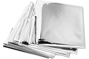 SCIENCEPURCHASE Science Purchase 20 Pack Emergency Mylar Thermal Blankets, 54" x 84", Silver,Large, 73MYLARPK20