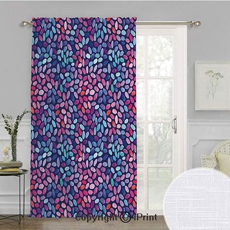 Amazon スーパーヒーロー エクストラワイド シフォン シアーカーテン My Super Man Shield ロゴ ハートのフィギュア ヴァランティン ロマンスプリント 大きな窓 スライドガラスドア パティオドア用 100x84インチ ナイトブルー レッド イエロー W100 X L108inch One Panel