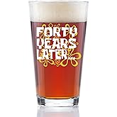40th Birthday Gifts for Men – Funny Beer Glass with “40 Years Later” Design – 16oz Nostalgic Pint Glass – Retirement Gift, Husband Gift, Holiday or Anniversary Present