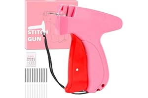 TUIYINYIN Stitch Gun for Clothes,Mini Stitchy Gun,Includes 6 Needle,5000 Pcs Micro Fasteners(2500 White & 2500 Black) Stitch Gun,Speedy Clothing Fixer Quick Clothing Fixer Tagging Gun for Clothing