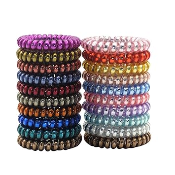 Amazon Com Spiral Hair Ties Elastic Coil Hair Ties Phone Cord