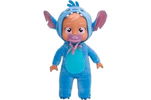 Cry Babies Disney 9" Plush Baby Doll Tiny Cuddles Inspired by Disney Stitch That Cry Real Tears for Kids Age 18 Months and Up