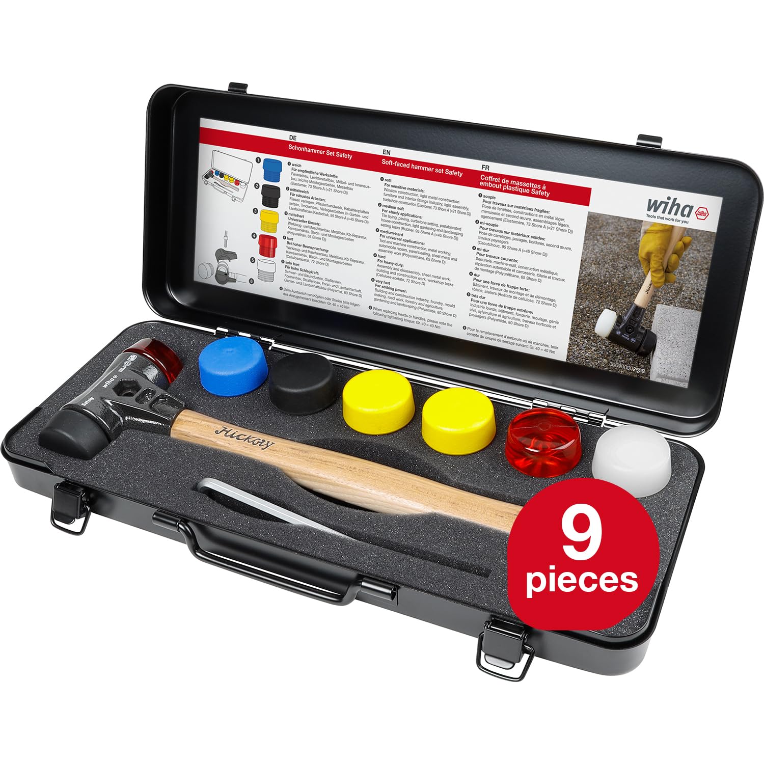 Wiha 44008 Series 832 B8 Safety Soft-Faced Hammer Set