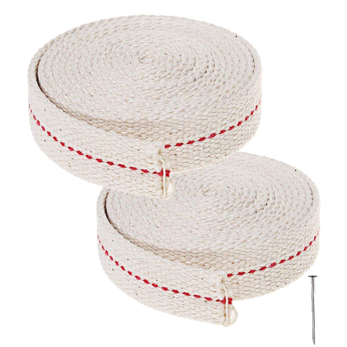 Photo 1 of 13 Feet/ 2 Rolls Cotton Oil Lamp Wick, 3/4 Inch Replacement Oil Lanterns Wick for Oil Lamps and Oil Burners