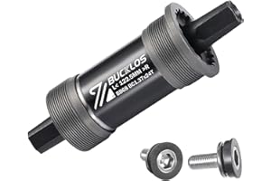 BUCKLOS Bike Square Taper Bottom Bracket - 68/80/90/100/110/120x110.5 113 116 118 122.5 127 140 152 156 166 174mm Bicycle BSA Brackets for Mountain/MTB/Road/Fat Bike/Ebike