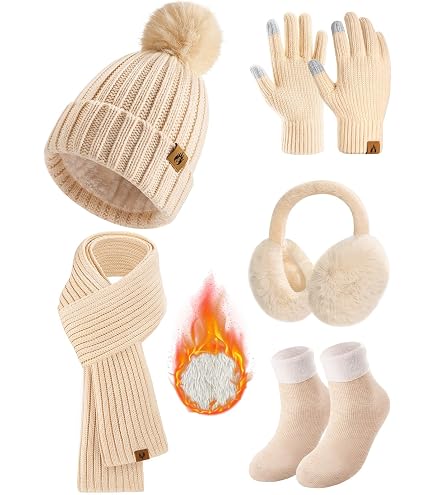 HEEKPEK Winter Beanie Hats Scarf Gloves Ear Muffs Fuzzy  display picture 2