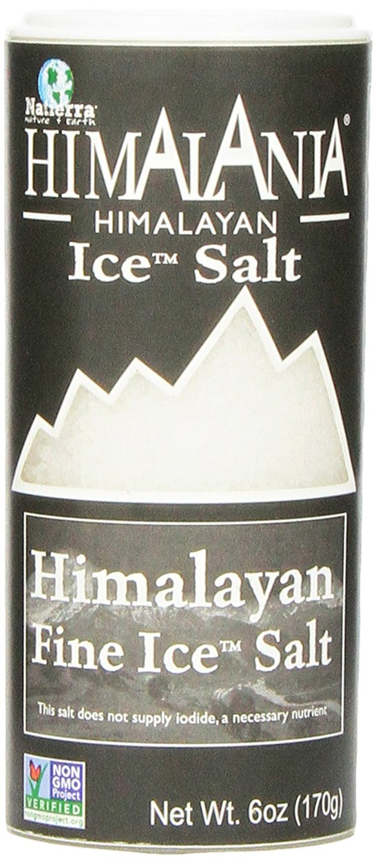 NATIERRA Himalania Himalayan Fine Ice Salt in Glass Jar | Unrefined & Non-GMO | 10 Ounce : Grocery & Gourmet Food