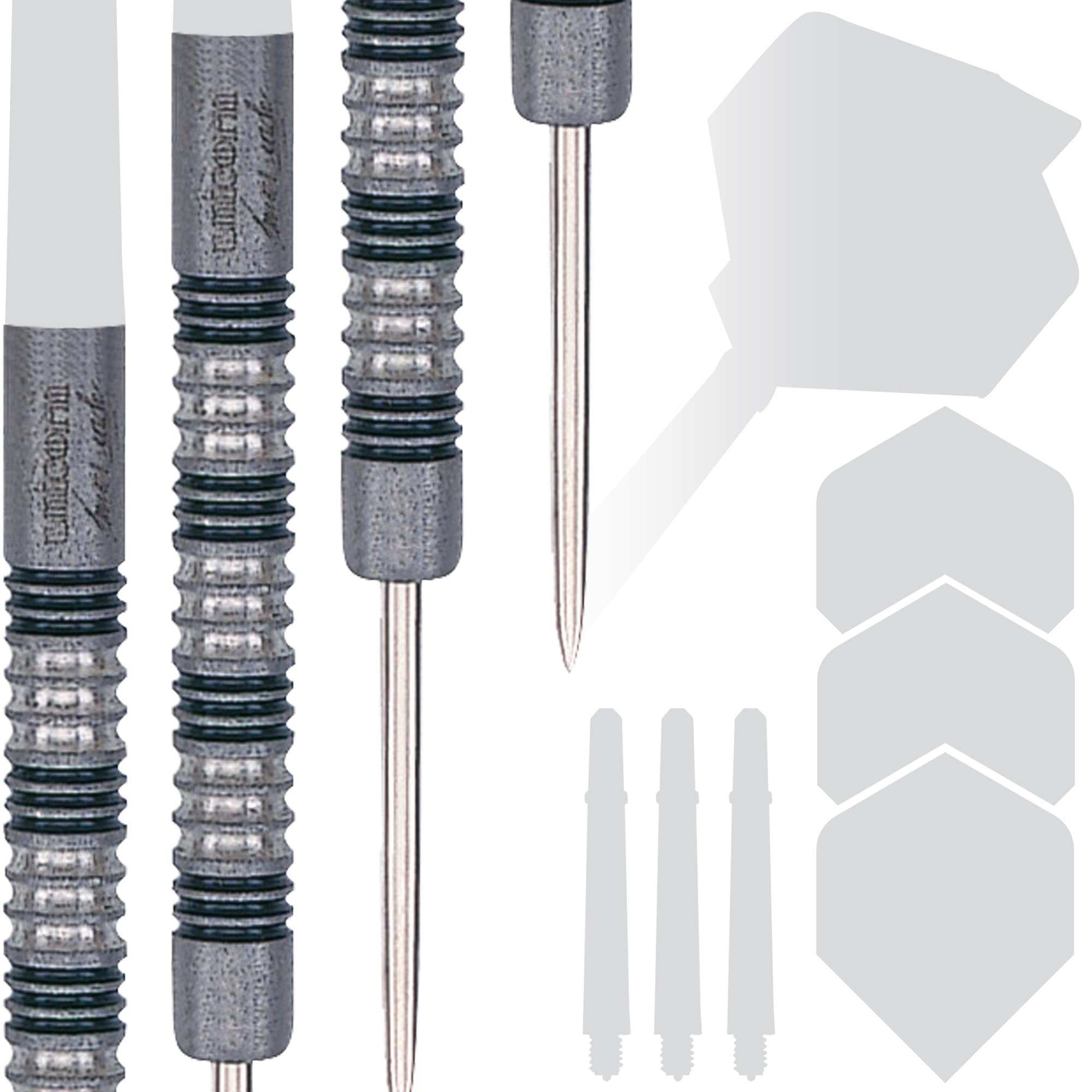 Unicorn Steel Tip Professional Darts Barrels Only | James 'The Machine' Wade Purist Player Development Lab Phase 1 | 90% Natural Tungsten Rumbled Barrels | 20 g
