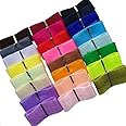 Chenkou Craft Solid Organza Ribbon Assorted 24 Yards Craft Bow Party Decoration Packing Ribbons (Mix, 1 1/2"(40mm))