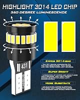 KATUR 194 LED Bulbs 12V 6000K White 4pcs Canbus Error Free W5W T10 168 194 view 3