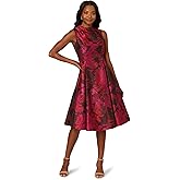 Adrianna Papell Womens Jacquard Mock Neck