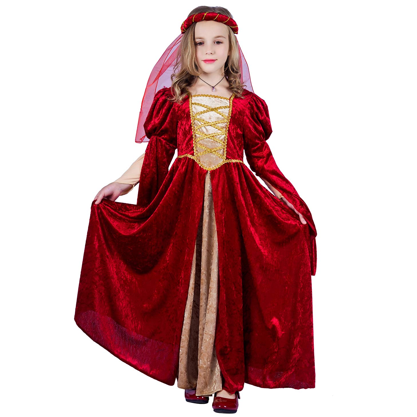 SEA HARE Medieval Renaissance Girl Princess Dress (S :4-6 Years)