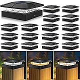 Peasur 4x4 Solar Post Cap Lights Outdoor with 3