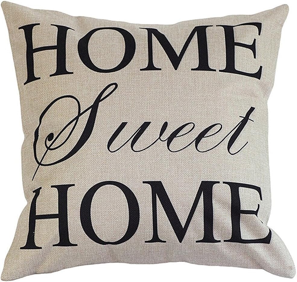 Onker Cotton Linen Square Decorative Throw Pillow Case Cushion Cover 18