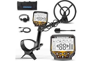 GDDREAM Metal Detector for Adults – 18-Hour Rechargeable Battery, 10" IP68 Waterproof Coil, 6 Professional Modes, Upgraded DSP Chip for Gold, Silver, Coins, Beach & Treasure Hunting