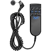 6 Button 5 Pin Bed Remote Hand Control for Electric Adjustable Bed | Back Hook, Electric Bed Replacement Parts