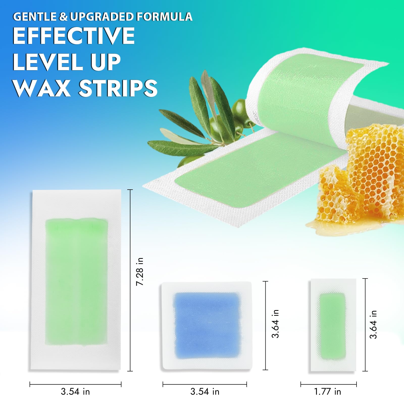 Waxkiss Wax Strips Kit for Women, Waxing Strips Kit for Hair Removal with 70 Counts Hypoallergenic Home Waxing Kit with Strips Brazilian Wax Strip 3 Sizes & 12 Pcs Prewax and Postwax Wipes