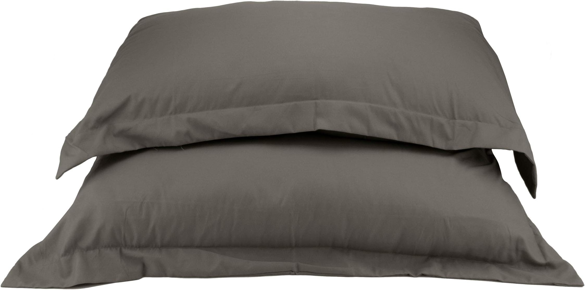 La Vie Moderne 1800 Thread Count Microfiber King Pillow Shams, Gray (Set of 2)