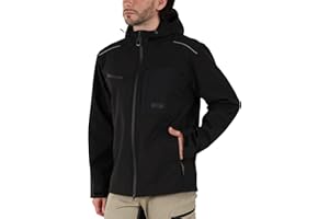 Ellobird Men's Work Jacket Fleece Lined Durable Construction Workwear Outdoor Work Utility Hoodie Outerwear