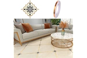 1 Roll Metalized Polyester Mylar Film Tape and 36 PCS Tile Diagonal Stickers,Self-Adhesive Tile Seam Sticker,Waterproof Gap S