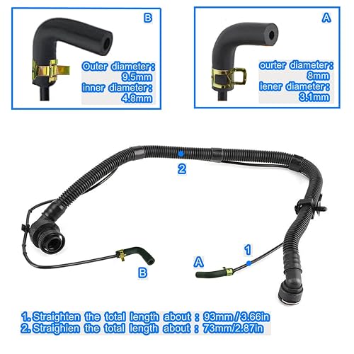 PCV Valve Tubing For Buick & Chevy 1.4L Engines - Fits Encore, Cruze, Sonic, Trax - Replaces OEM Parts