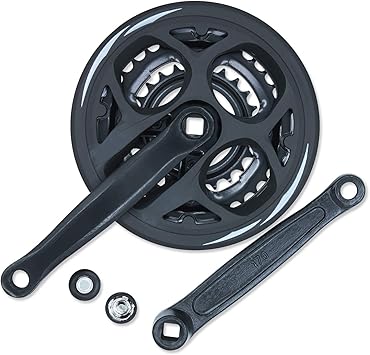 Amazon Co Jp Colouredpeas シングルスピードクランクセット マウンテンロードバイク用 固定ギア 自転車 折りたたみ自転車 スクエアテーパー ブラック スプロケット チェーンセット A 170 X 22 32 42 商品名称 スポーツ アウトドア