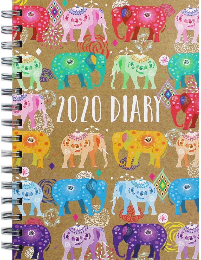 A5 Wiro Elephant 2020 Week to View Diary