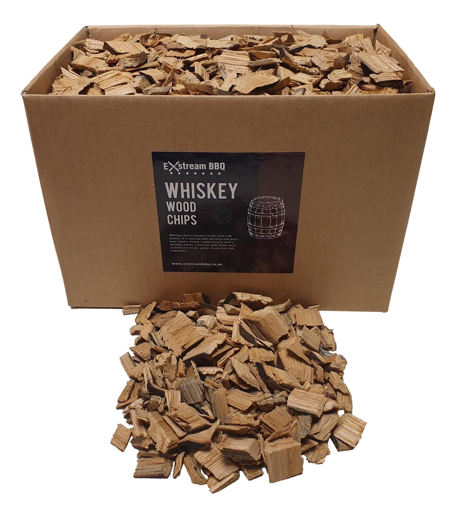 Exstream BBQ Barbecue Smoking Wood Chips *Over 16 Great Flavours in 1, 5 & 10 Litres* (Whiskey Barrel 5 Litre)