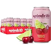 Spindrift "Shirley Temple" Cherry Citrus Soda Made with Real Squeezed Fruit 12 Pack Case