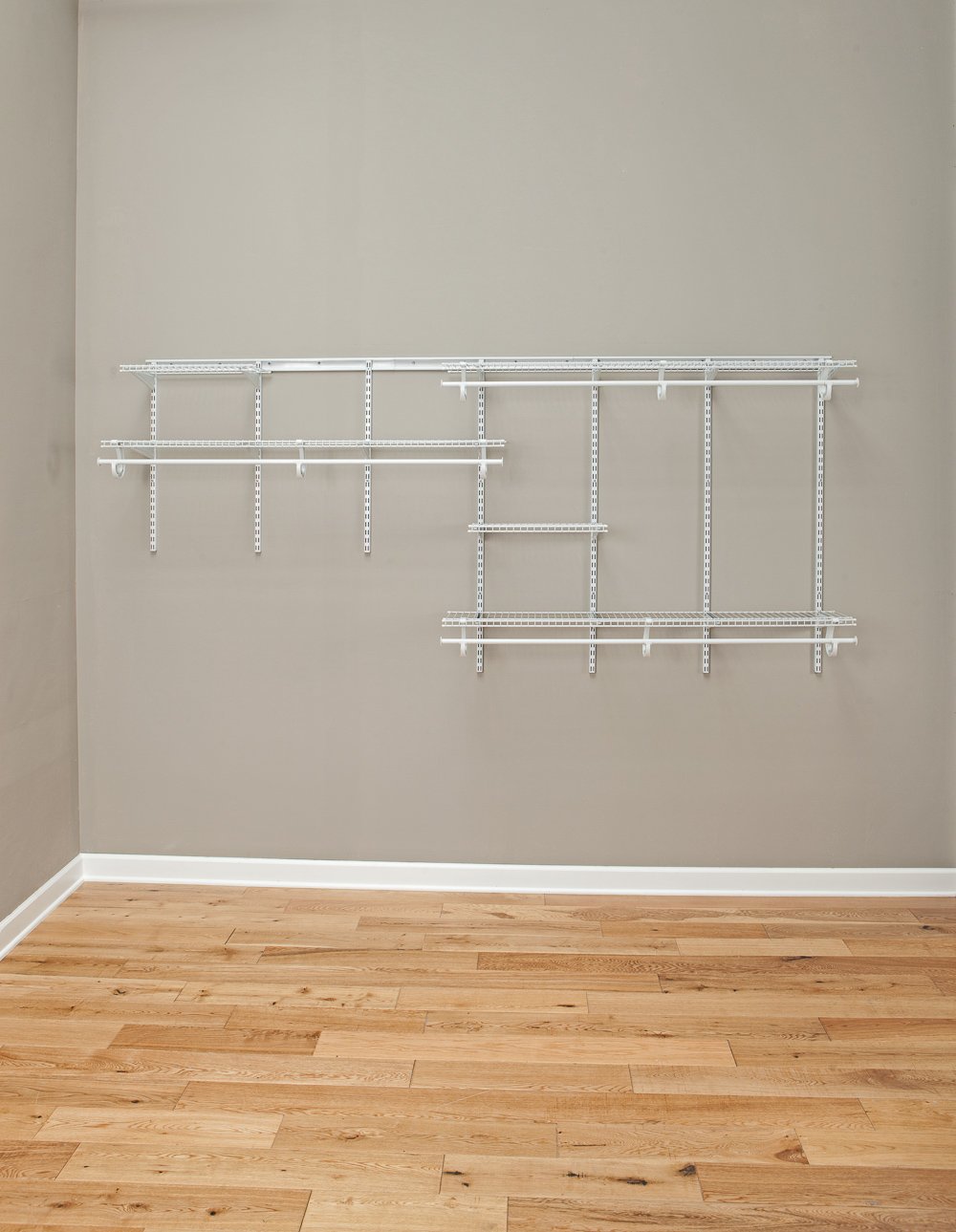 ClosetMaid 2091 ShelfTrack 7ft. to 10ft. Adjustable Closet Organizer