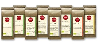 Tee Geschenkset Probierset Biotee Quertee® Nr. 1-8 x 25g Bio Tee - Tee Probierset - Tee Geschenk