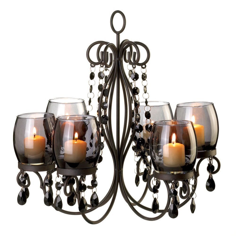 Candle Chandelier Hanging Votive Light Backyard Outdoor Patio Deck
