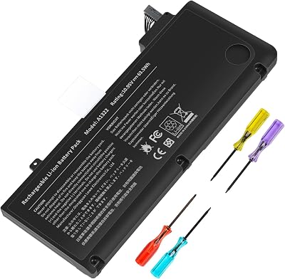 PASUKTER A1322 A1278 Laptop Battery for MacBook Pro 13 Inch 2009-2012 65.7Wh