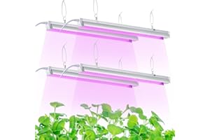TYAGMAM Grow Light, 2ft T8,100W(4 x 25W, 600W Equivalent), Super Bright, Full Spectrum Sunlight Plant Light, LED Grow Light Strips, Grow Lights for Indoor Plants,Greenhouse,4-Pack