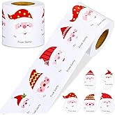 Zonon 500 Pcs from Santa Tags 5 Design Christmas Santa Claus Pattern Name Stickers Gift Name Labels Self Adhesive Christmas Tag for Xmas Holiday Gift Wrapping Party Favors(Assorted Style)