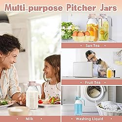Mason Jar with Pour Spout Lid V-shaped, 2 Quart