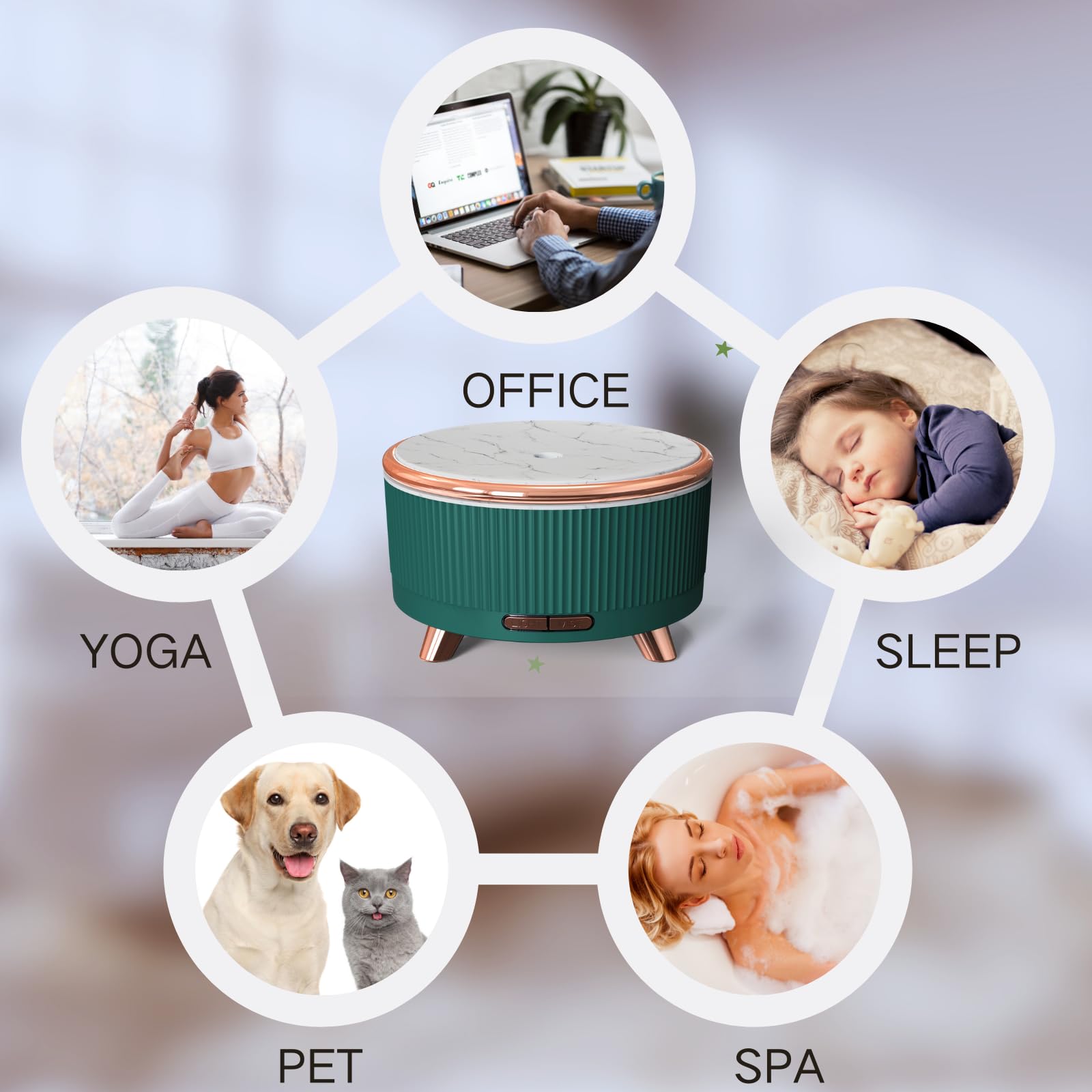 for Mom from Daughter Son Kids,500 ML Essential Oil Aromatherapy Diffuser - Quiet, Long-Lasting Aroma - Room Diffuser for Home, Office, and Large Rooms