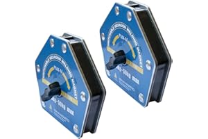 LISHUAI On/Off-Switchable Strong-Hand Welding Magnetic Clamps - Max 66~110lbs Heavy Duty Neodymium Welding Magnets Holder, Hexagon Multi-Angle 30°, 45°, 60°, 75°, 90°, 105°, 120°, 135°, 150° (2 PACK of Large)