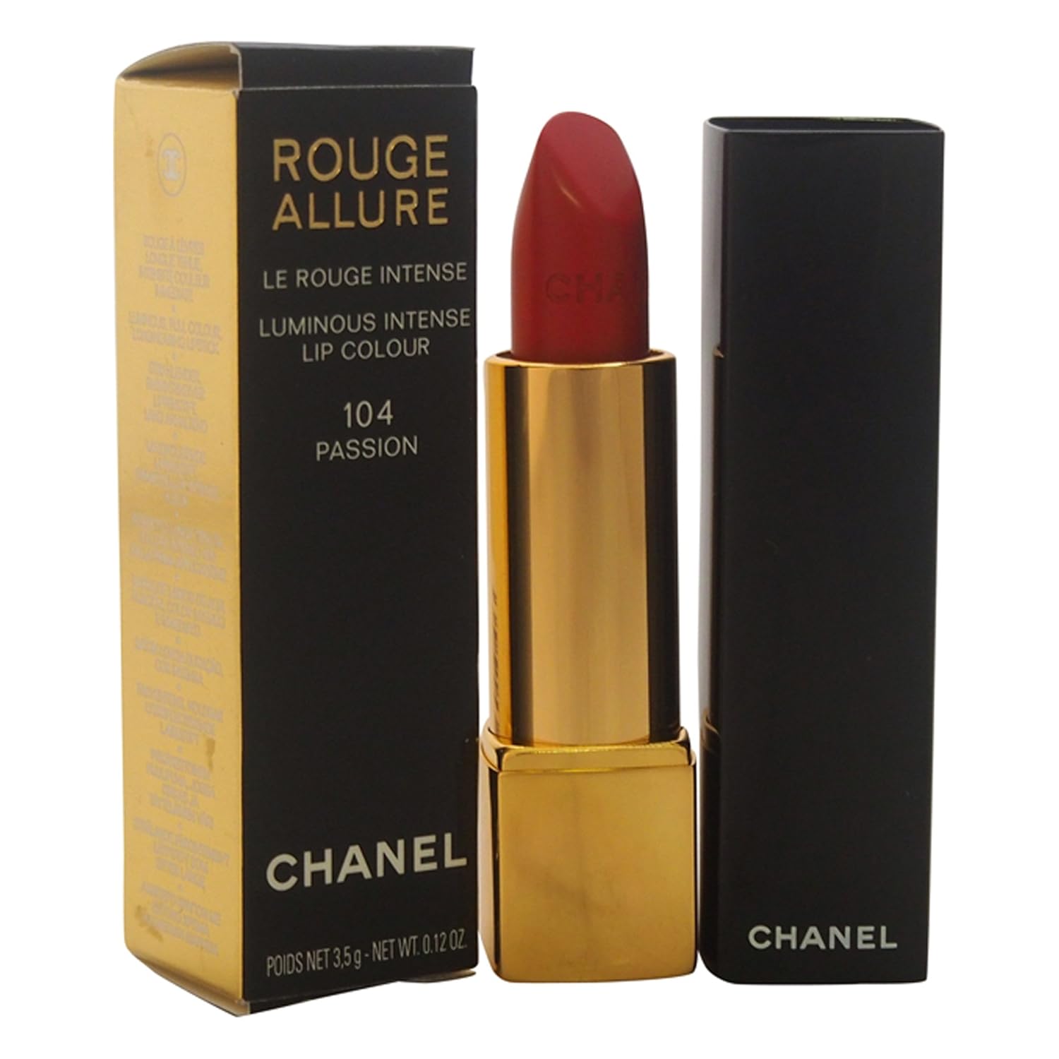 Chanel Rouge Allure Luminous Intense Lip Colour 104 Passion 012 Ounce